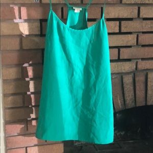 J crew satin racer back tank